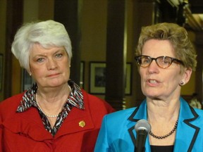 Education Minister Liz Sandals, left, with Premier Kathleen Wynne.
ANTONELLA ARTUSO/TORONTO SUN