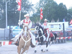 The Canadian Cowgirls precision riding team from Chatham performed Saturday at the Rodney Fair.