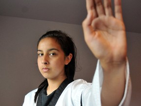 Jewelian Blackbird of Cobra's Taekwondo will compete Friday at the Pan American cadet championships in Queretaro, Mexico. (MARK MALONE/The Daily News)