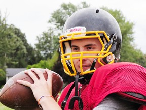 Veteran quarterback Brennan Ford leads the Central Elgin Titans into their season opener Thursday against the Arthur Voaden VIkings at Athletic Park. Game time is 2 p.m. (R. MARK BUTTERWICK, St. Thomas Times-Journal)