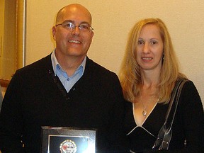 Jim Buck, the 2013 Quinte Basketball Person of the Year, and his wife, Christine. (Photo submitted)