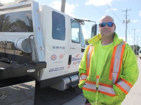 Bluewater Towing's John Storey heroically rescued a child from the path of an oncoming truck while at a truck stop near Guelph recently. The Sarnia man is being recognized by CAA for his actions. TYLER KULA/ THE OBSERVER/ QMI AGENCY