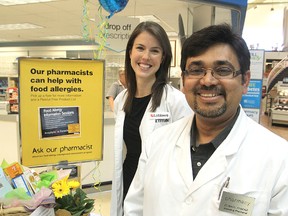 In-store dietitian Heather Douglas and pharmacy manager Zubair Ahmad are hosting a food allergy information session at the Midland Avenue Loblaws store next week.
Michael Lea The Whig-Standard