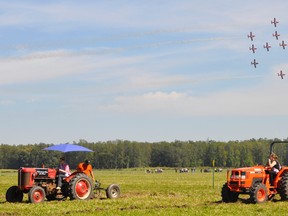 As the Snowbirds practice their routines overhead, Queen of the Furrow competitors take to the field Wednesday afternoon, Sept. 18 and plow.