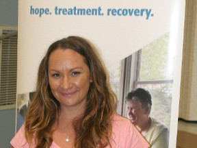 Westover Treatment Centre alumnus Jennifer Vale spoke about her addiction and recovery at the Celebrate Recovery Breakfast event held Friday at the Thamesville facility.