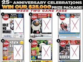 Ottawa Sun 25th Anniversary Game Page - Week 2