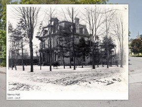 Petrolia's Nemo Hall is one of the subjects of a new virtual experience being coordinated by the Lambton County Archives using History Pin. History Pin allows users to submit historic photos of buildings and sites along with stories and other information. Viewers can then see the submissions and compare them with present-day images.