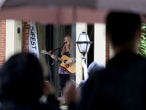 Lindsay Ferguson performs at 252 Bridge St. East.
EMILY MOUNTNEY The Intelligencer