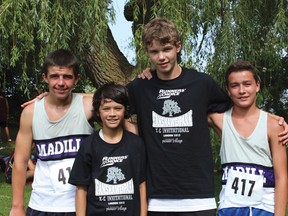 The Midget Boys team who placed seventh overall from left to right are Mitchell Ward, Jordam Pham, Franklin Marshall and Riley Potter.