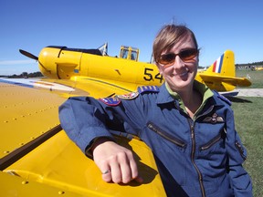 Andrea Kuciak has taken flight with the Canadian Harvard Aircraft Association, the first female pilot to do so. An enthusiastic flyer in a variety of disciplines, Kuciak is pleased to be ‘just one of the CHAA boys.’ Jeff Tribe/Tillsonburg News