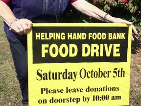 The cupboard is bare at the Helping Hand Food Bank in Tillsonburg says Director Joan Clarkson, adding a sense of urgency to the organization’s fall food blitz. On Saturday, October 5 from 10 a.m. to noon, volunteers will be heading up and down every street in Tillsonburg in search of much-needed donations. Those who would like to contribute are invited to leave items on their front steps. Jeff Tribe/Tillsonburg News