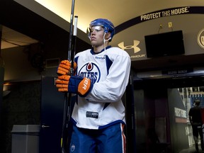 Kingston minor hockey product Taylor Hall is moving from left wing to centre because of the injuries to Oilers Sam Gagner and Ryan Nugent-Hopkins. (Ian Kucerak/QMI Agency)