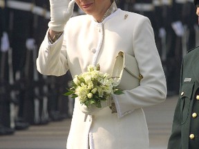 Princess Anne waves after arriving in Kingston during her 2003 visit. 
QMI AGENCY FILE
