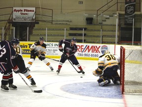 Tyler Feist’s first-period goal gave the Regals something to cheer about against Beaumont on Sept. 22, but the Regals couldn’t hold on for the win, eventually losing 4-2. - Thomas Miller, Reporter/Examiner