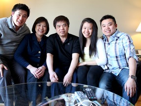 A 2012 photo of the Lam family (from left) Jeffrey, Kitty, Hang, Joanna and Jason.
Supplied photo
