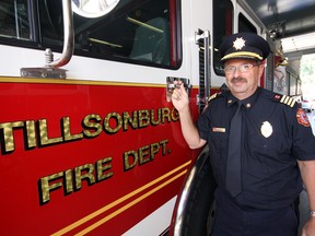 Terry Saelens is ‘honoured’ to have been named the Tillsonburg Fire Department’s new deputy chief. Deputy Chief Saelens brings ‘thirty-nine-and-seven-eighths’ years of experience to the position. Jeff Tribe/Tillsonburg News