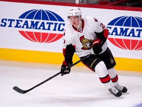 Curtis Lazar plays with the Ottawa Senators in Montreal last week. Lazar makes his return to the Edmonton Oil Kings lineup in Brandon on Wednesday.