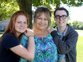 Sarah Murray, 15, and Nathan Murray, 18, have gone public looking for a live donor for their mother, Pam Hackett. (Ian MacAlpine The Whig-Standard)