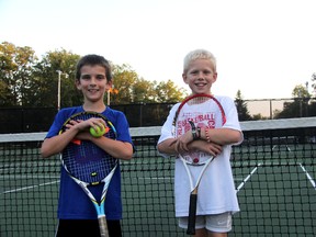 After finishing in the top three of a regional qualifier, Evan Duggal (left) and Jaxon Bore are headed to the U9 Ontario Club Championships in November. (MELANIE ANDERSON, The Observer)