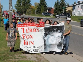 Cochrane Public School students in grade 4-8 walked around Lake Commando for the Terry Fox Run on September 27.