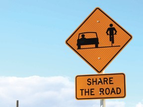 This is an example of a share the road sign.