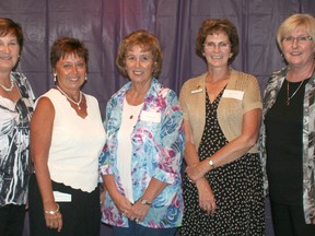 The Public General Hospital nursing class of 1973 held its 40th anniversary reunion at the Chatham Granite Club on Sept. 28. The organizing committee, from left: Linda (Steele) Brown, Kara Lee (Finlin) Lewis, Sandra Huson, Peggy (Bradley) Hope and Debbie (Frederick) Negri. Absent from photo are Laurie Shivas and Donna Taylor.