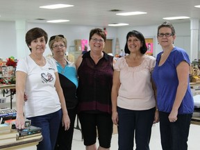 Darquise Blackwell, Rose-Helene Genier, Nicole Brousseau, Helene Gauthier and Lynn Bailey are five of the 17 adults going on a missionary trip to the Dominican Republic in February 2014.