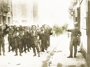 Canadian and allied soldiers are captured after the raid on Dieppe, France.