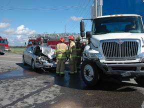 Two-vehicle crash