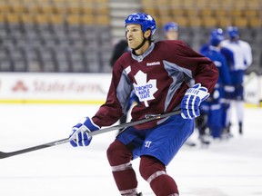 Maple Leafs' David Clarkson at practice. (Toronto Sun files)