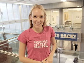 Nicole Toole, a first-year Queen's University student, is involved in this year's International Day of the Girl, helping to promote gender equality in Canada and around the world. (Michael Lea The Whig-Standard)