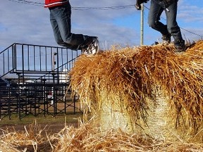 Fall Fair hay jump