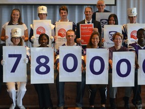 Western University has set its 2013-14 United Way campaign fundraising target at $780,000. The announcement was made Oct.16,2013 at Western. SHOBHITA SHARMA/LONDONER/QMI AGENCY