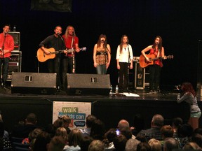 Retired Canadian astronaut Chris Hadfield and local musicians play Hadfield's song I.S.S. (Is Somebody Singing). (TYLER KULA, The Observer)