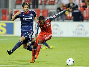 The Chicago Fire and Toronto FC meet Saturday night and in an odd twist, Montreal could be left pulling for the Reds to deny the Fire maximum points as they bid for a post-season berth. (Getty)