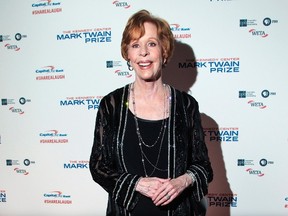 Comedian and actress Carol Burnett arrives on the red carpet before being presented the 2013 Mark Twain Prize for American Humor at the Kennedy Center in Washington October 20, 2013. 

REUTERS/Jonathan Ernst