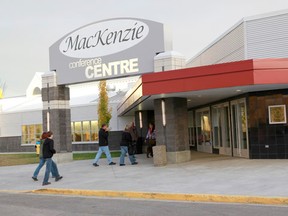 Residents head into the MacKenzie Conference Centre to cast their ballots for mayor, council and school board trustee in Drayton Valley on Oct. 21.