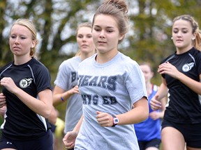 Valley Heights' Megan Wilcox won the NSSAA senior girls cross-country race Wednesday at VHSS. CHRIS ABBOTT/TILLSONBURG NEWS