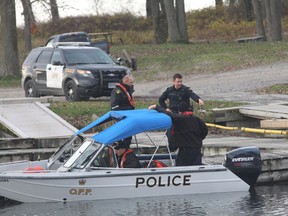 An OPP search continued Tuesday on West Lake in Prince Edward County for missing angler Sandy Rutherford, 54, of Wellington. The search is scheduled to continue Wednesday morning.
Jason Miller/Belleville Intelligencer/QMI Agency