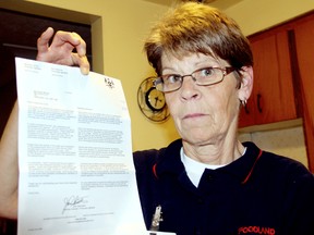 Dresden, Ont., resident Gail Mossop was shocked to receive a letter Wednesday, Oct. 23, 2013, from the Ministry of the Attorney General that included a questionnaire for her husband Bryan to fill out to see if he qualifies for jury duty, despite the fact he died more than five years ago.
ELLWOOD SHREVE/ THE CHATHAM DAILY NEWS/ QMI AGENCY