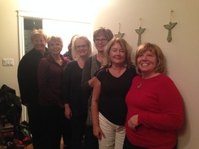 Town Coun. Judy Bennett (right) and her campaign team celebrate on Oct. 21. - Photo Submitted