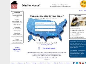 Died in House website. (SCREENSHOT)
