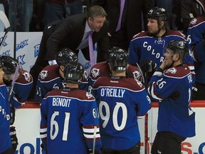 Head coach Patrick Roy of the Colorado Avalanche leads his team against the Dallas Stars at Pepsi Center on October 15, 2013 in Denver, Colorado. The Avalanche are the hottest team in the NHL in the early goings. (Doug Pensinger/Getty Images/AFP)