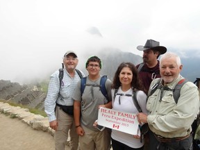 Three generations of the Healy family participated in the trek - from left, Bob, Cole, Cora, John Junior and John Senior.
SUBMITTED PHOTO