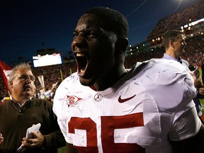 Rolando McClain, seen here during his days at the University of Alabama, said he would have 'ended up in a cage like an animal' had he not walked away from the NFL. (KEVIN C. COX/Getty Images/AFP)