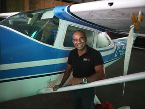MaxSold CEO Sushee Perumal flies a Cessna to get to business meetings in Ontario and the northeastern U.S. (Elliot Ferguson The Whig-Standard)