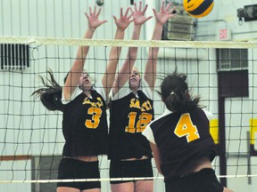Action from the Grade 9 Saints vs. JV Saints game Nov. 4. (Kevin Hirschfield/THE GRAPHIC/QMI AGENCY)