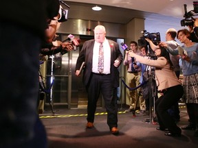 Mayor Rob Ford moments before his stunning admission. (JACK BOLAND/Toronto Sun)