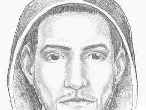 RCMP release a composite sketch of suspected sex attacker at UBC, based on collective suspect description. (SKETCH SUBMITTED)