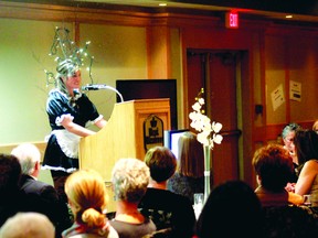 Ariel Root donned a French maid’s costume for her defense of The Crooked Maid by Dan Vyleta, one of the finalists for the Giller Prize which was awarded on Tuesday night, Nov. 5.
